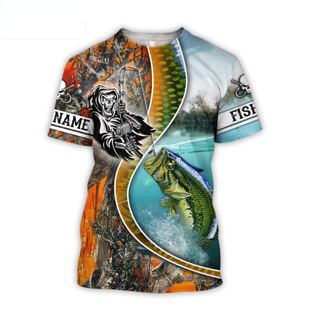 T-shirt/Fashion Cool Tuna T-Shirt Men's Summer Fishing Camouflage 3D  Printing Shirts Unisex Short Sleeve Casual
