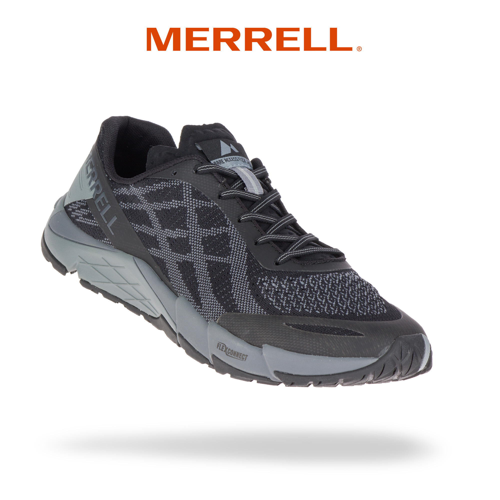 merrell black mesh trainers