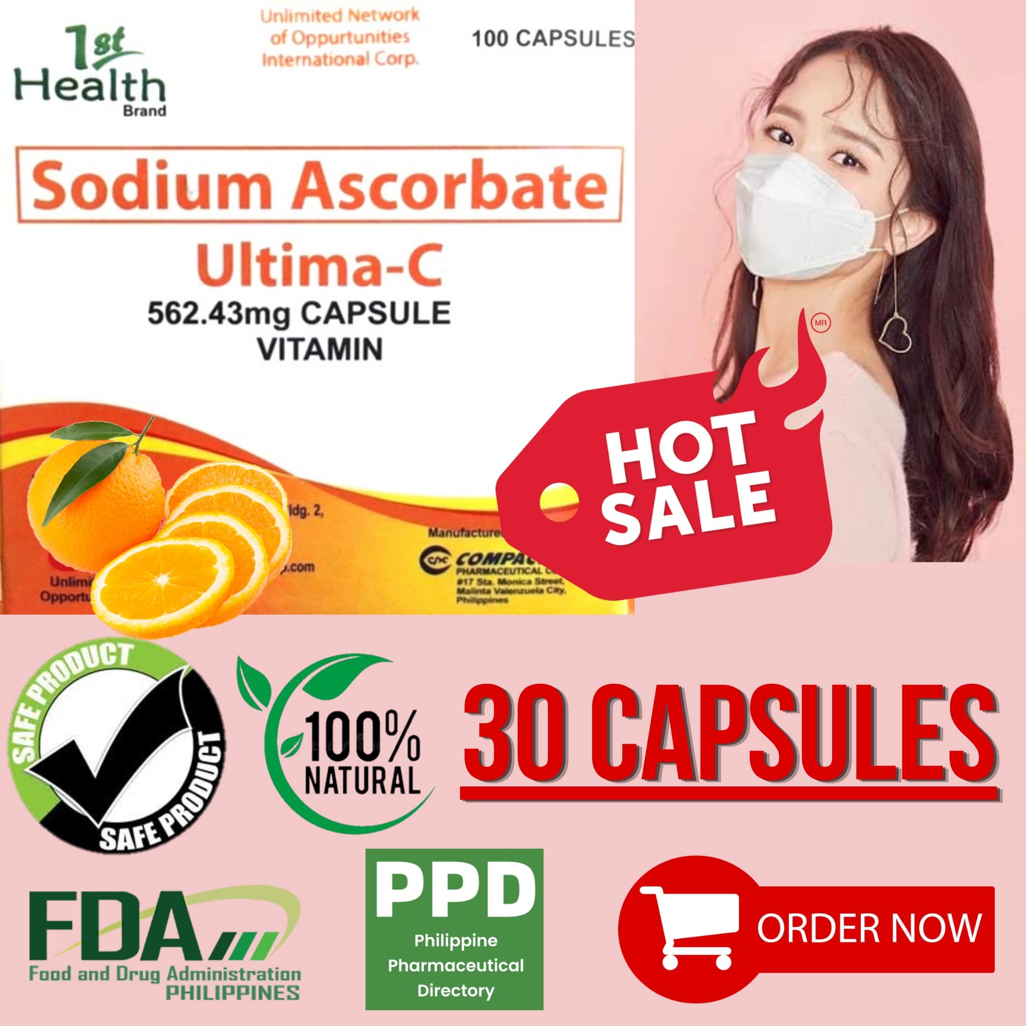 ULTIMA C CAPSULE 3 BLISTER = 30 CAPSULES (VITAMINS NA PANGPATABA, IMMUNE SYSTEM BOOSTER) NON