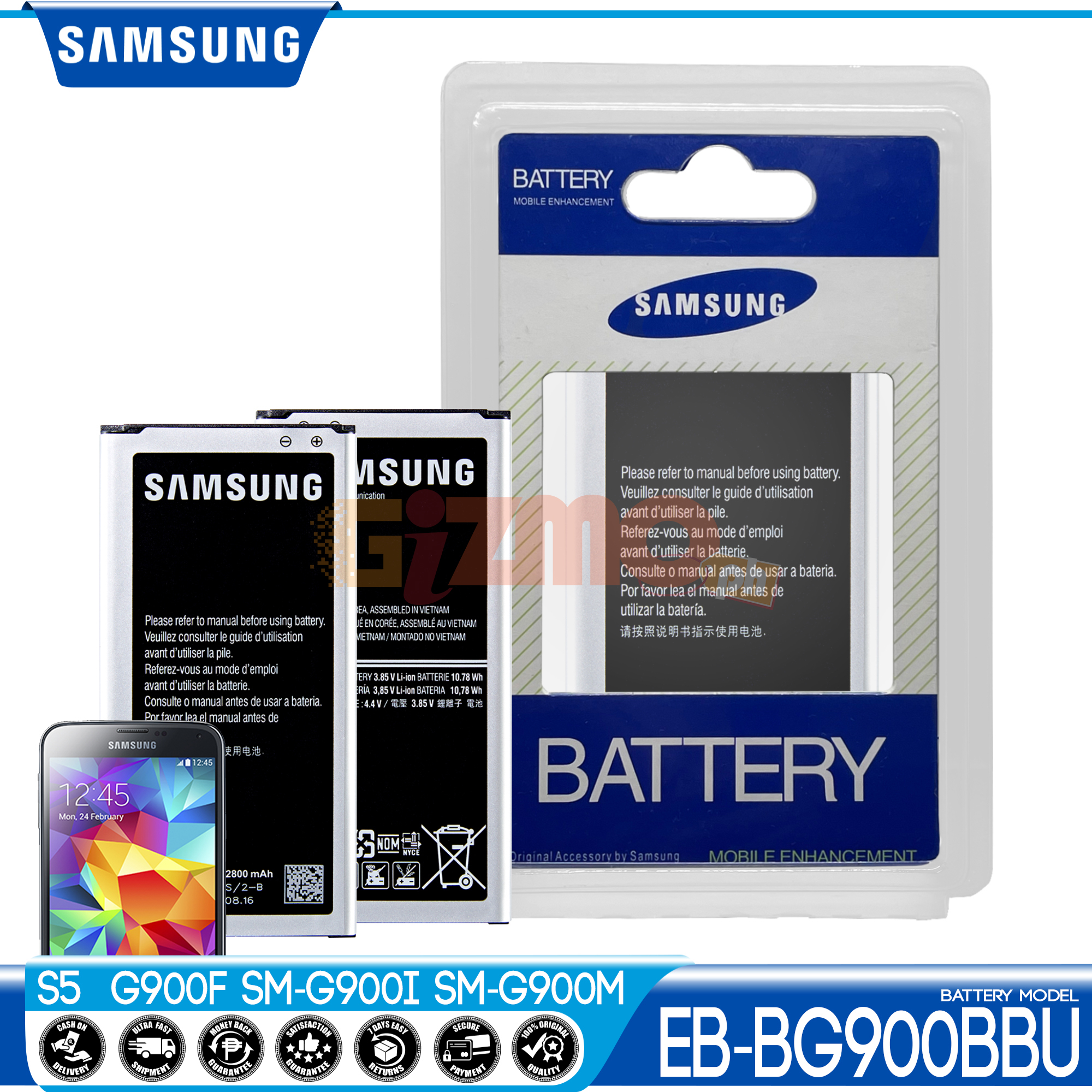 Eb Bg900bbu S5 Original Battery Topcellular Samsung Galaxy S5