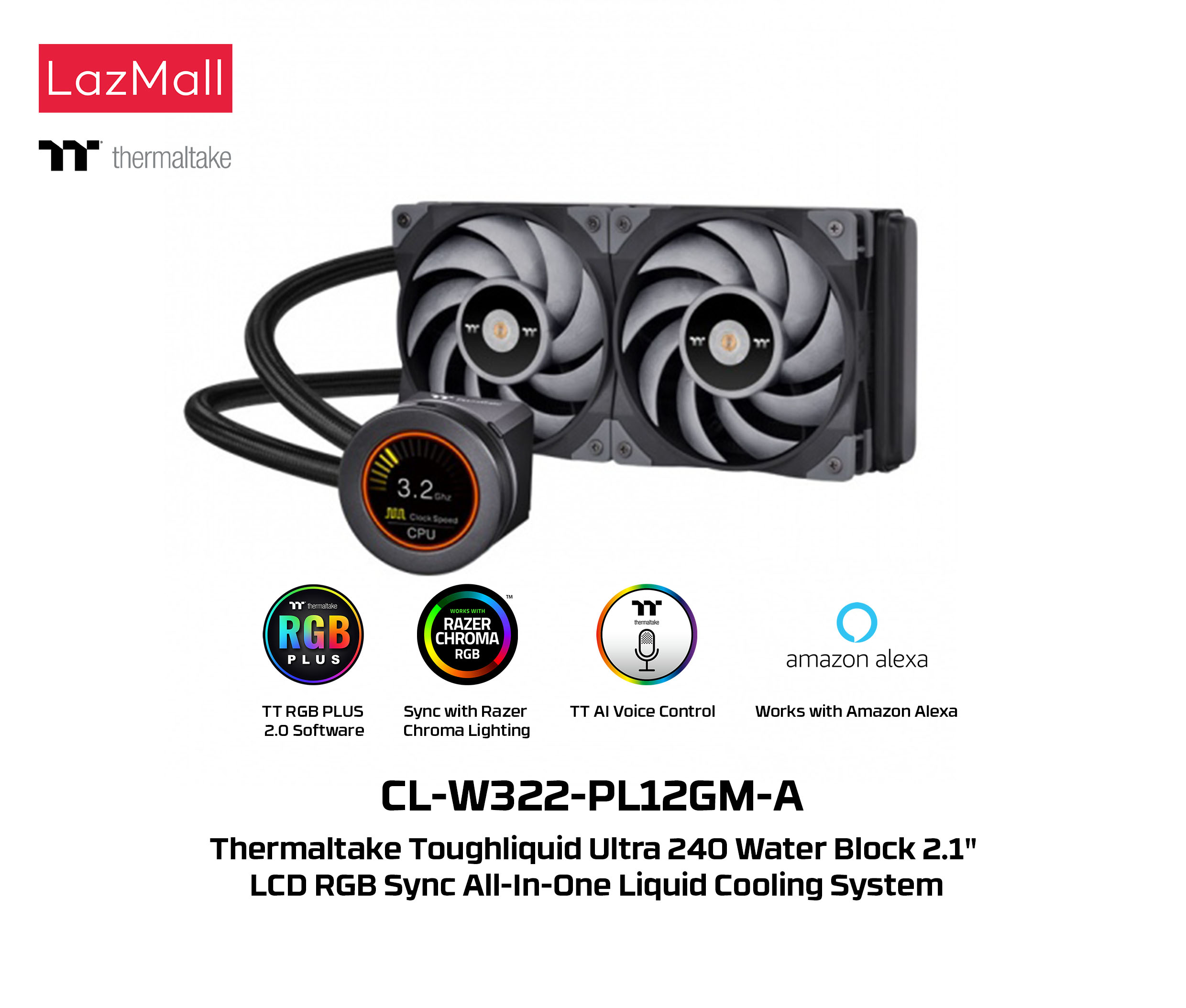 CLW322PL12GMA Thermaltake Toughliquid Ultra 240(Radiator 273 x 120