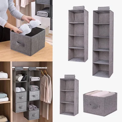 New Multi Layer Storage Box Clothes Organizer Wardrobe Hanging Washable waterproof