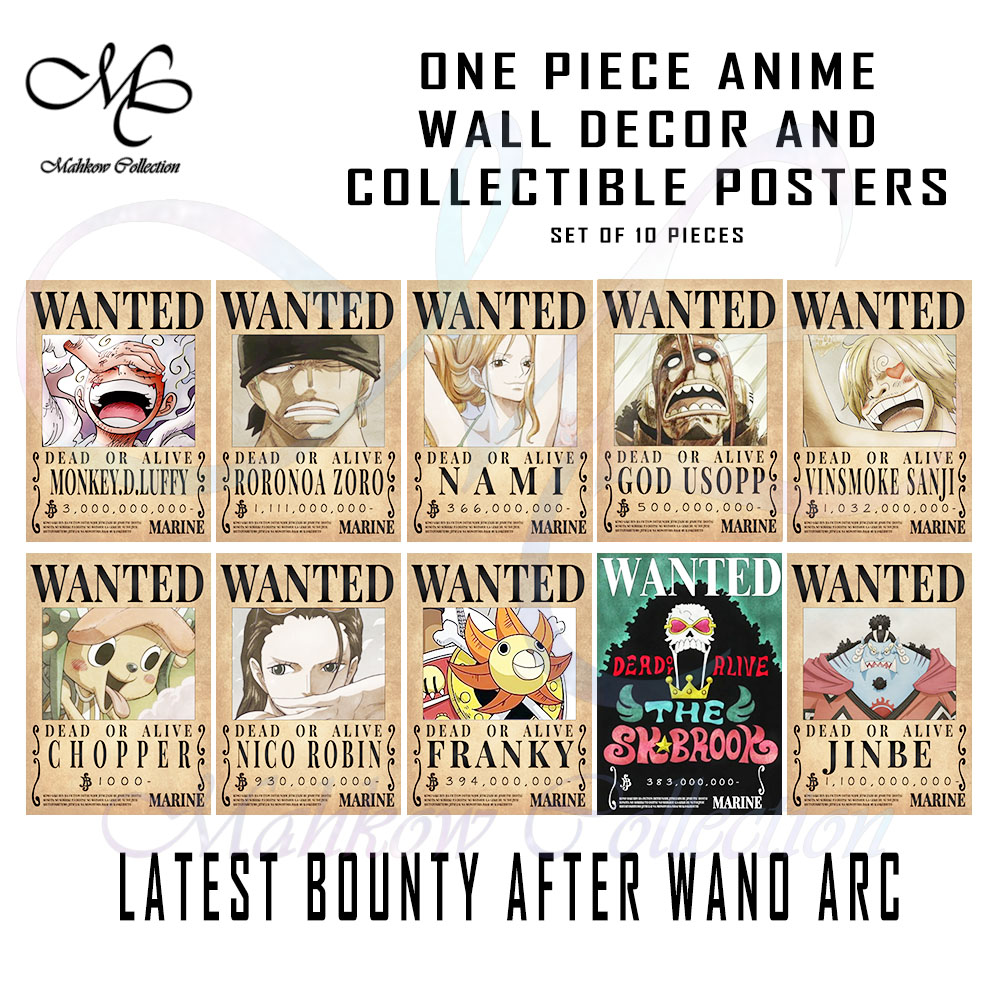 ANIME POSTER - ONE PIECE ANIME STRAWHAT PIRATES LATEST BOUNTY [ 10 ...