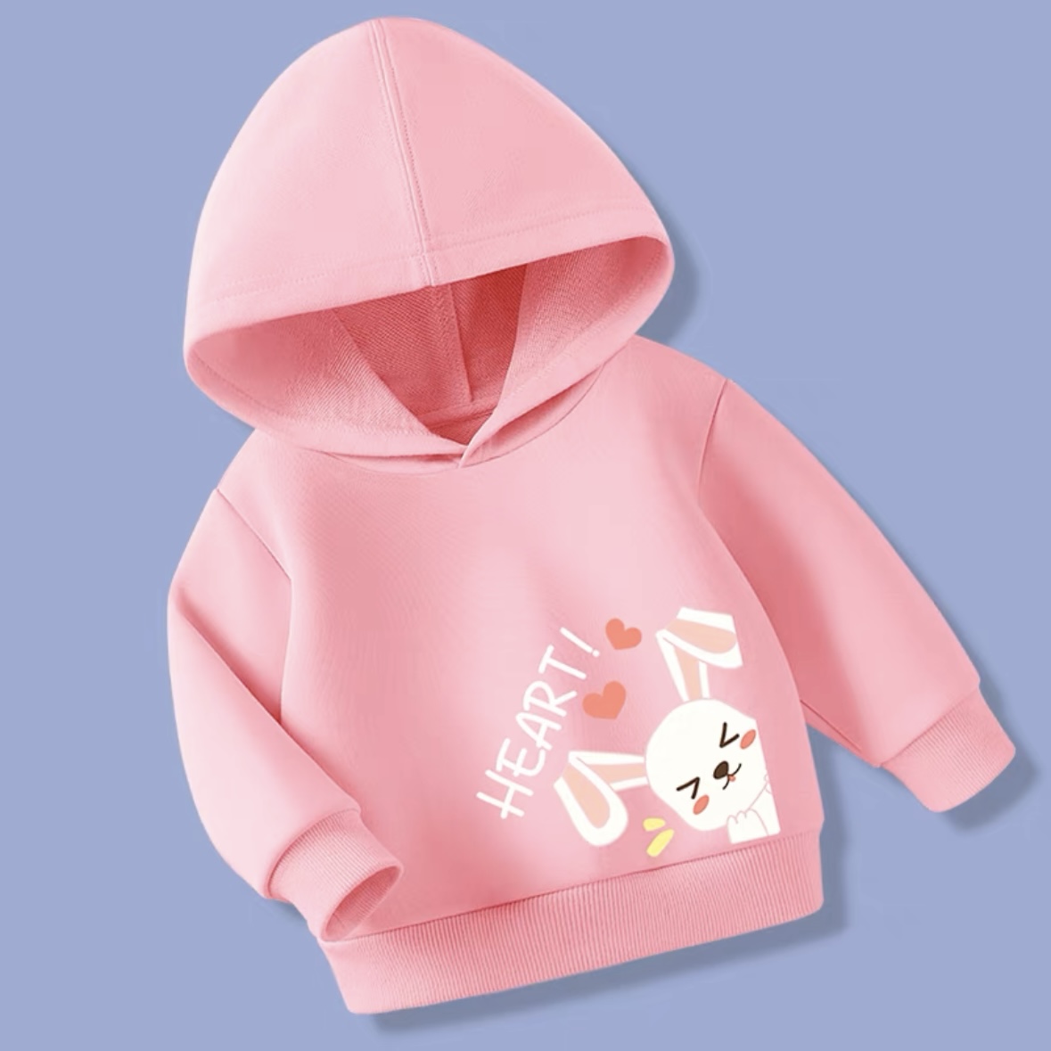 Hoodie Bunny Design Cotton Casual Jacket Long Sleeve Sweatshirt