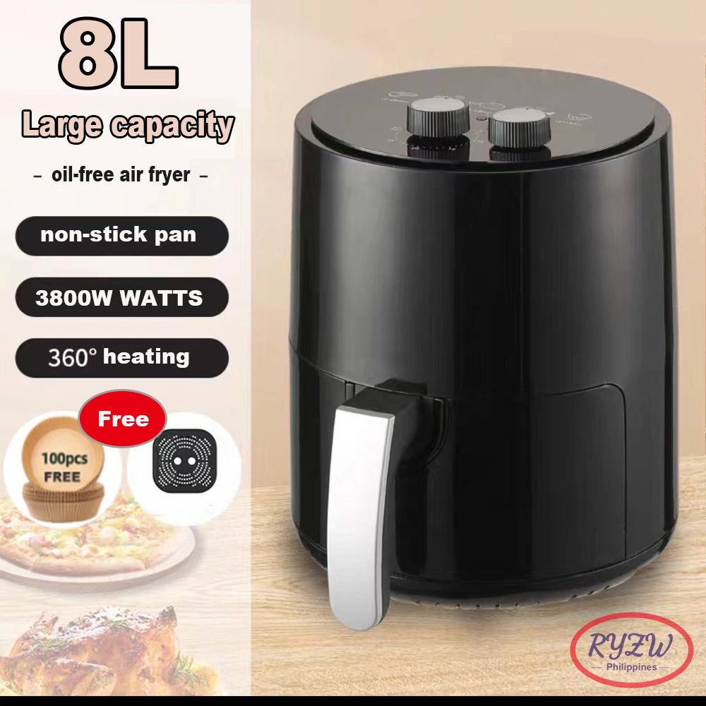 Air Fryer 5.5L/8L large capacity Set Multifunctional Air Fryer NonStick Fryer Smokeless Quick