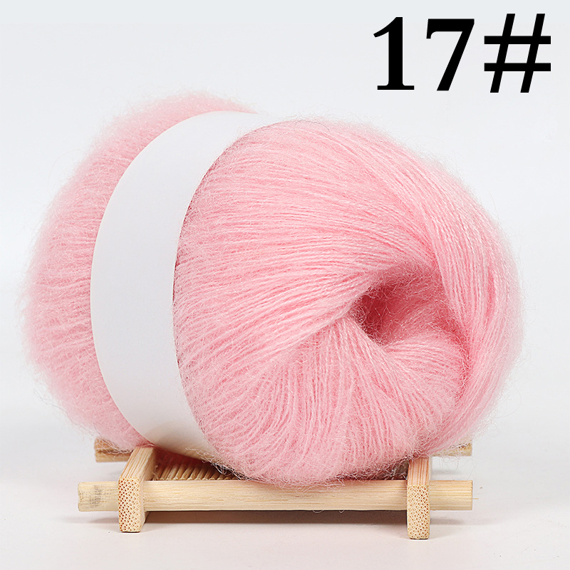 Xiaosongshu Khăn choàng DIY Móc Chỉ dệt len ​​Sợi len Áo len Dòng khăn Mohair Cashmere Angora Thời trang mềm 25g / cuộn