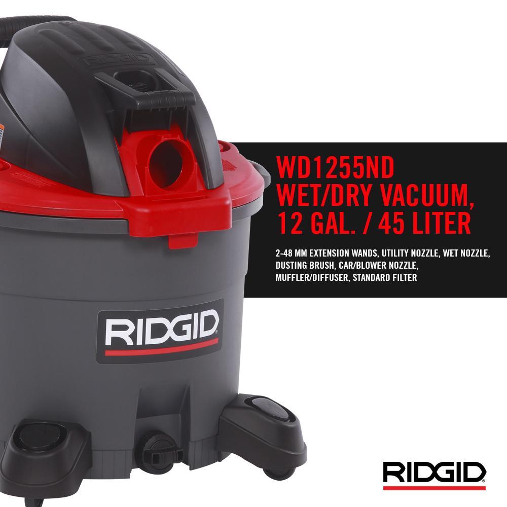 RIDGID 12 Gallons Wet Dry Vacuum 