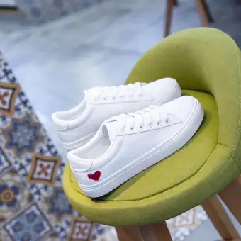 heart white shoes