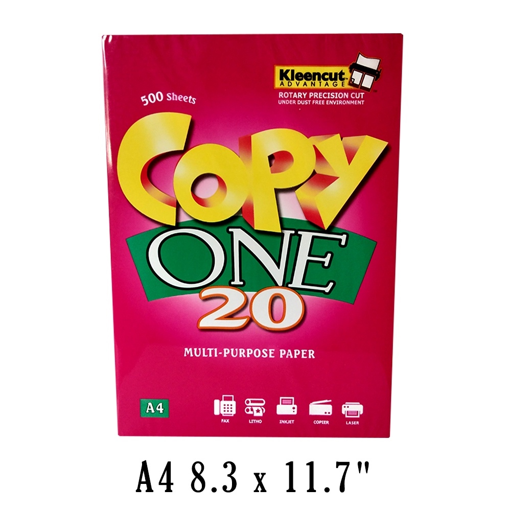 COPY ONE Bond Paper Letter Legal A4 size Sub.20 70gsm 500 sheets copier ...