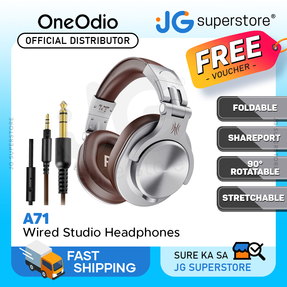 A71 Over-Ear Headphones(Silver)-DJ & Studio – OneOdio