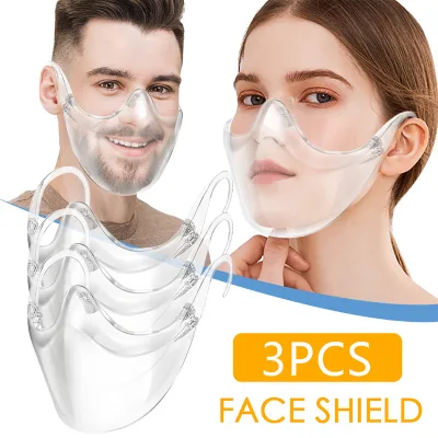 CCAP 3pcs Durable Face cover Face Combine Plastic Reusable Clear Face Face cover Shield