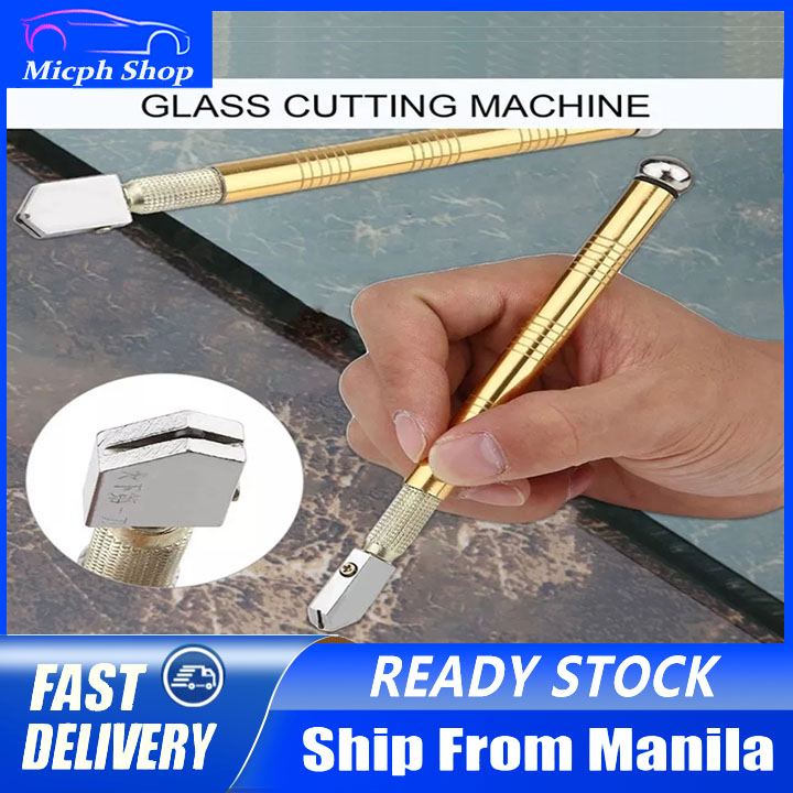 Professional Oil Feed Glass Cutter Diamond Antislip Metal Handle Cutting  TooYS*