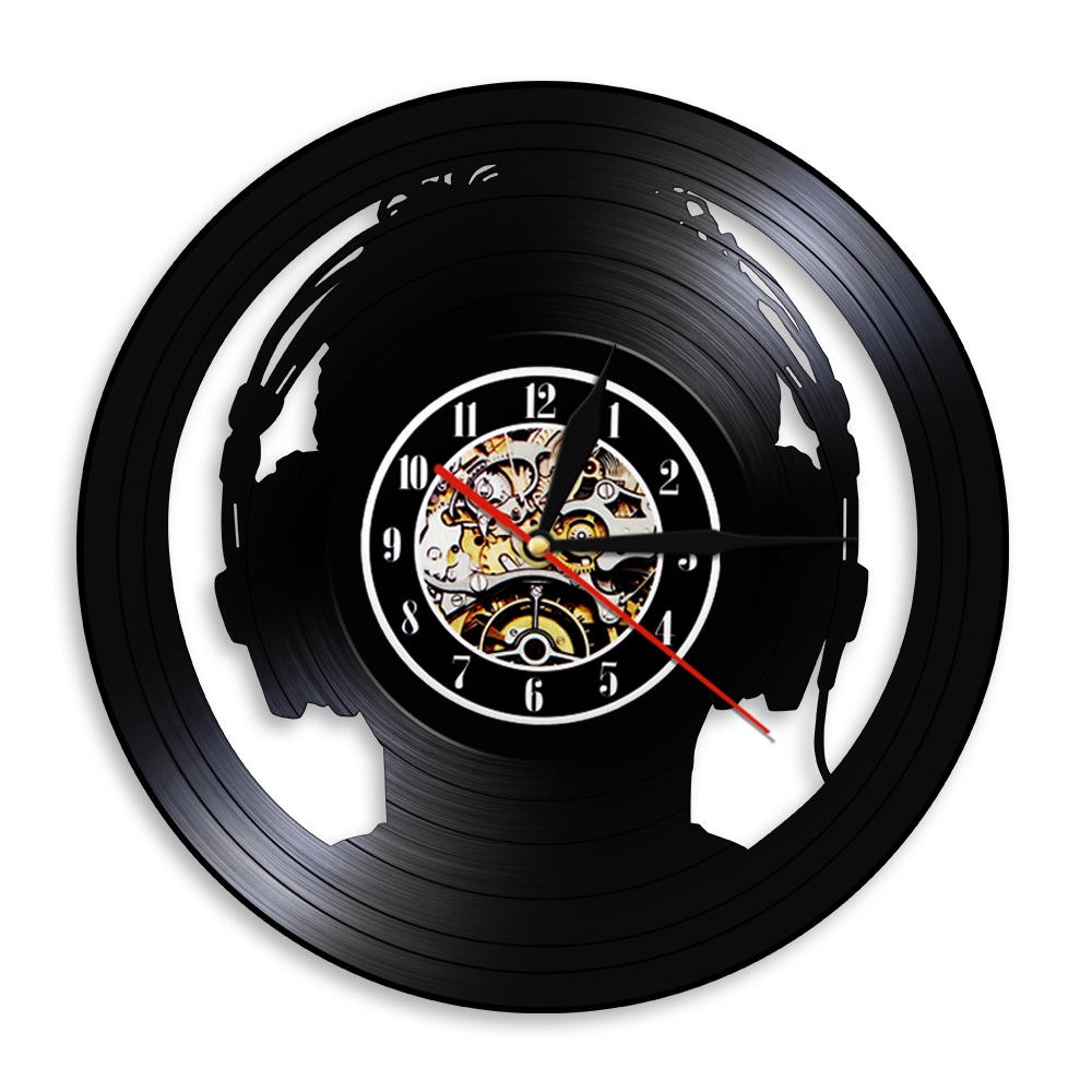 Vintage Vinyl Record Wall Clock Modern Design The King of Rock Elvis