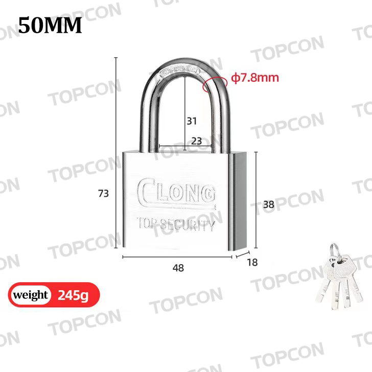 Gate padlock safety door lock locker lock heavy duty door lock with key