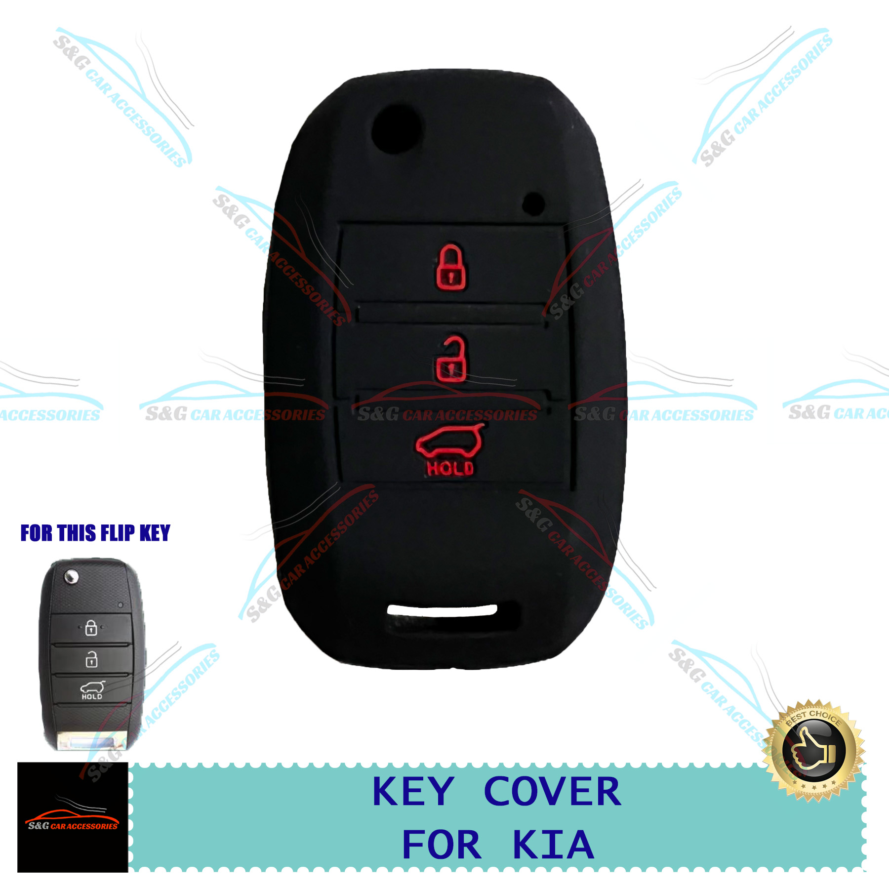 SG Kia Stonic , Picanto , Soluto Silicone Car Key Remote Cover, Kia Carnival Silicone Car Key