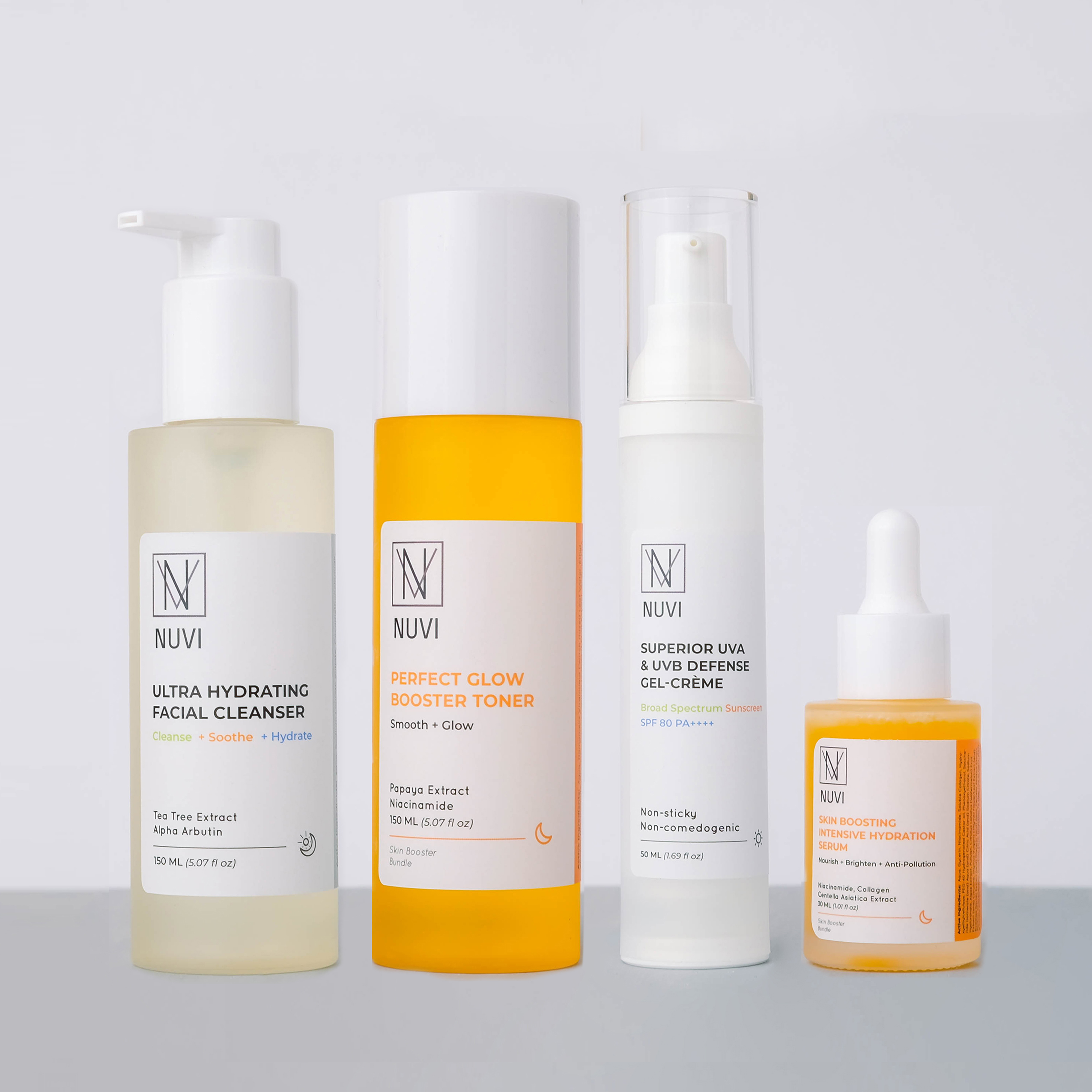 NUVI Skin Booster Bundle [Sensitive Skin Skincare, Maintenance Set, Glowing Skin, Mild Skincare