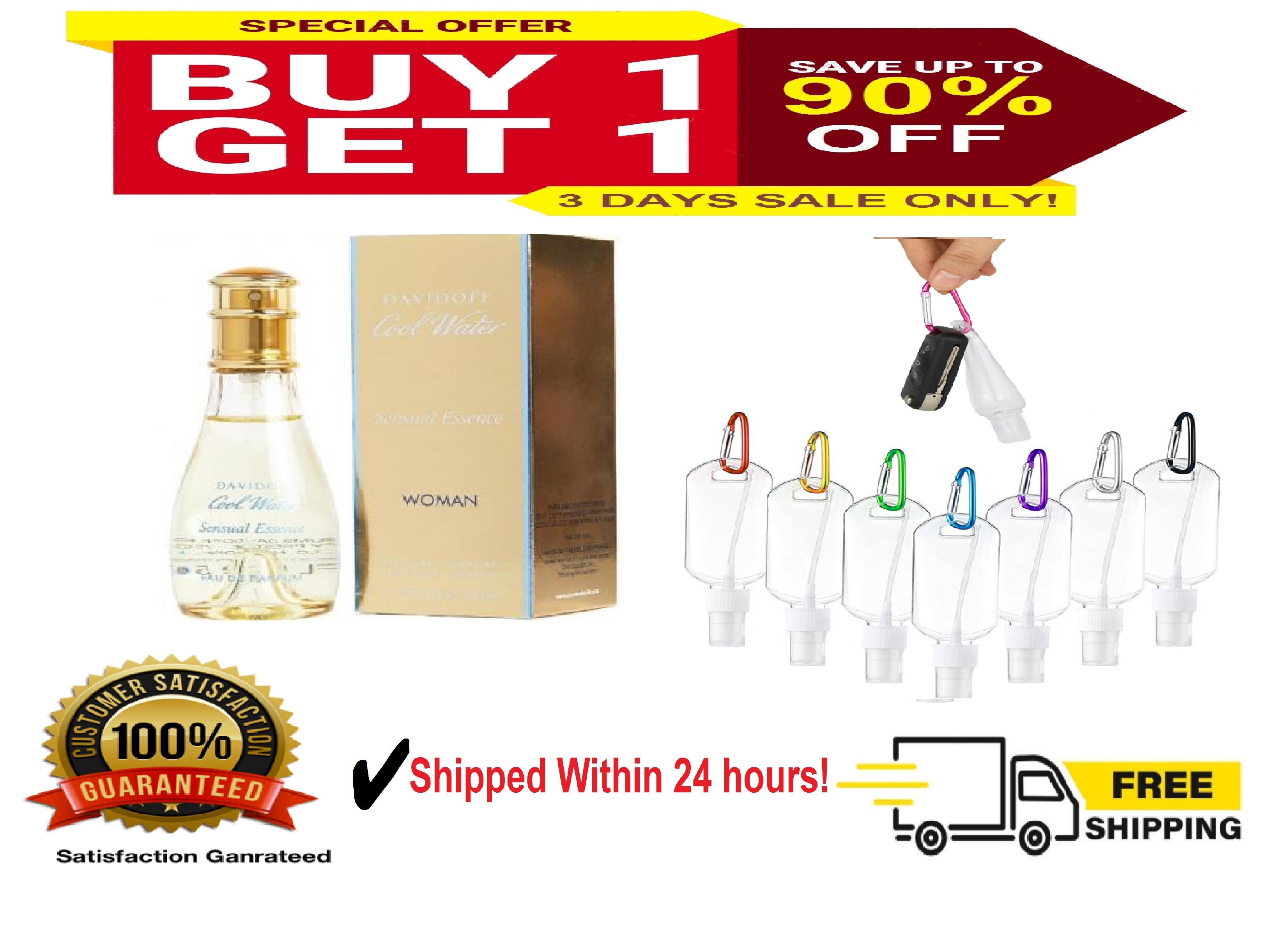 Davidoff Cool water Sensual Essence for Women 100ml Perfume BUY 1 TAKE