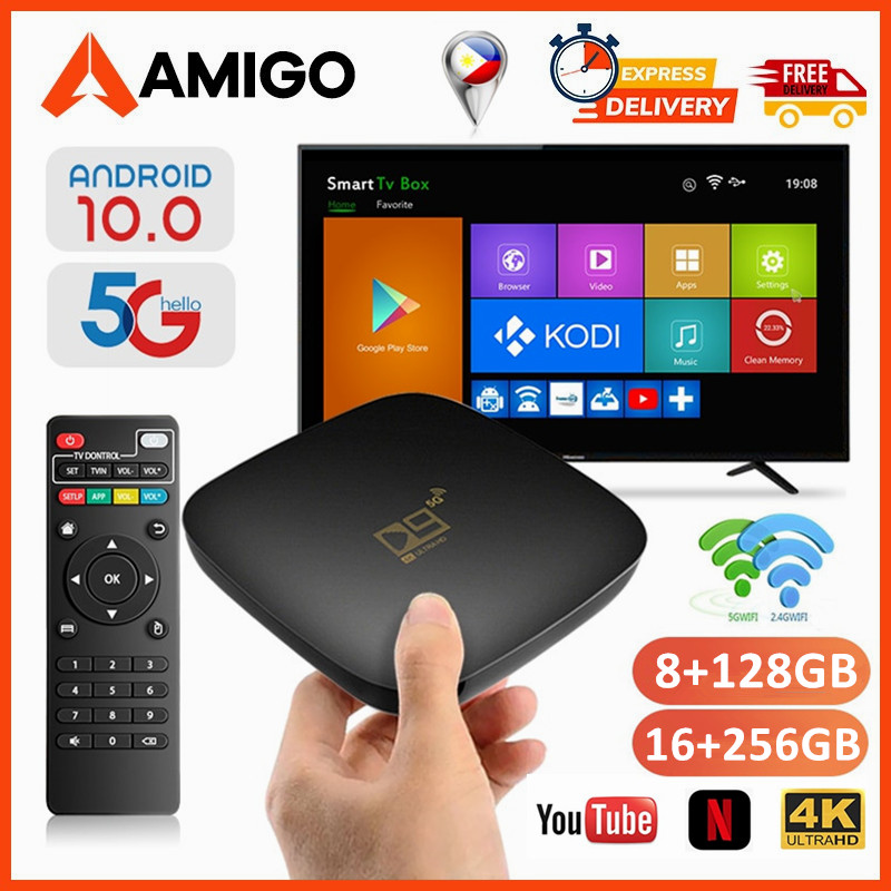 New D9 4k 5g tv box 2023 original sale set android smart tv box for not  smart tv with wifi 4K HD android tv box for non smart tv 8G RAM+128G ROM smart  tv box to connect wifi for , Netflix, Chrome media player