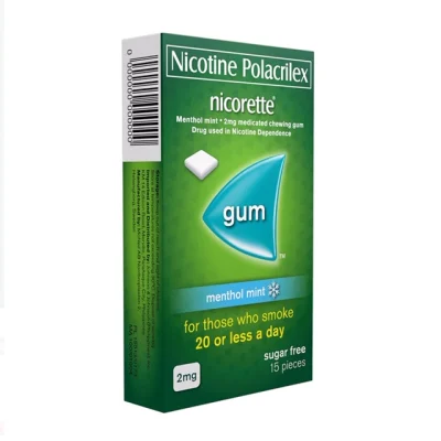 Nicorette Menthol Mint Gum 15pcs in 1 Box