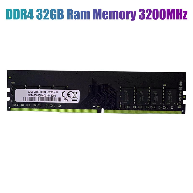 DDR4 32GB Ram Memory 3200MHz PC4-25600 1.2V 284PIN Support Dual Channel for Intel AMD Desktop Memoria