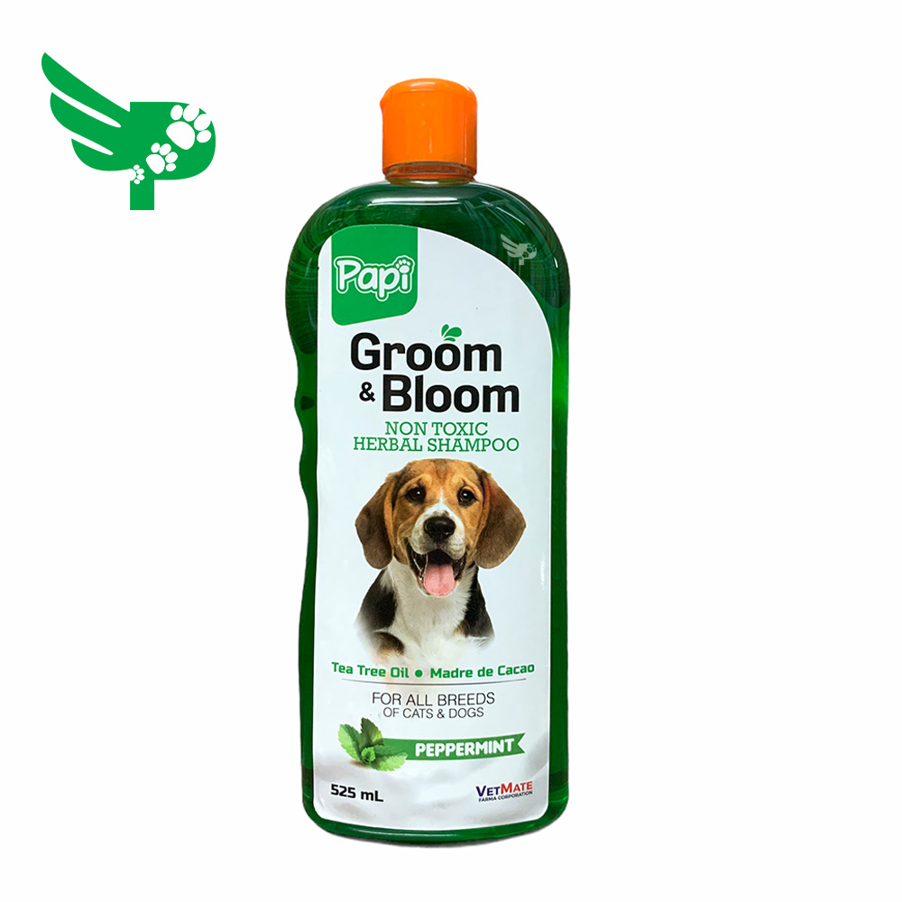 Papi Groom & Bloom NonToxic Herbal Shampoo 525ml Peppermint Scent