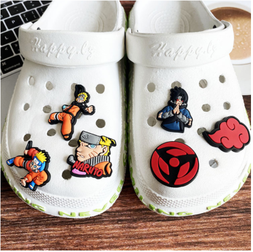 1PCS Moda Crocs Jibbitz Acessórios Criativo  Naruto  Desenho