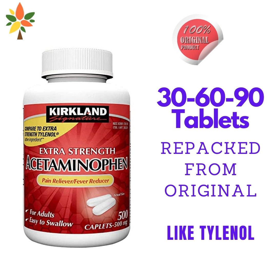 Kirkland Acetaminophen ( Like Tylenol) 306090 Tablets Repacked from