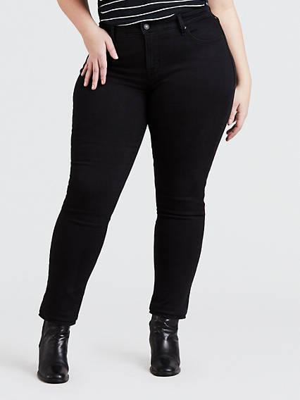 womens black jeans plus size