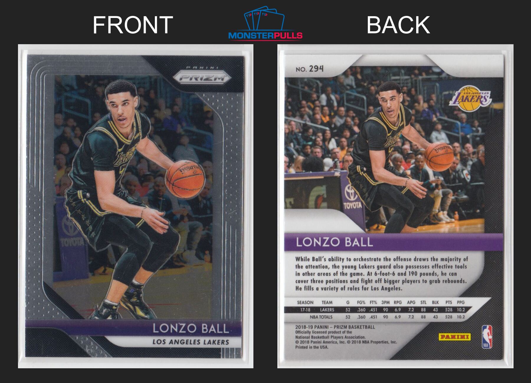 Lonzo Ball 2018-19 Panini Prizm #294 (NBA Card) | Lazada PH