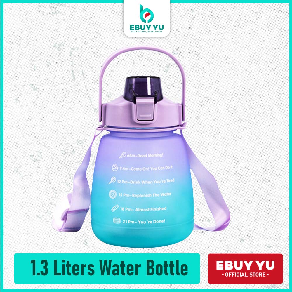 EBUY YU 1.3 Liters Water Bottles with Straw Handle and Shoulder Strap ...