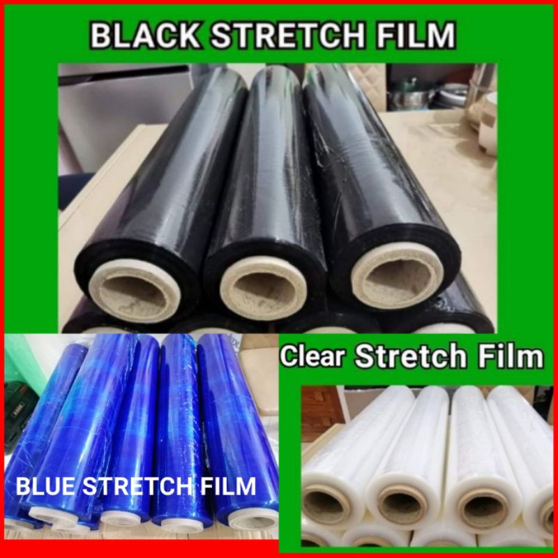 Stretch Film 20 x 500Meters 20 Microns (Black stretch film Blue Stretch