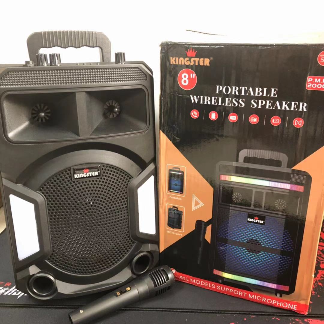 KINGSTER KST7809 Karaoke Wireless Bluetooth Portable Speaker with FREE