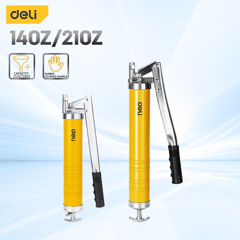 Deli Grease Gun 600CC/400CC Grease Gun Pump Heavy Duty High Pressure Oil Injection Grease Gun