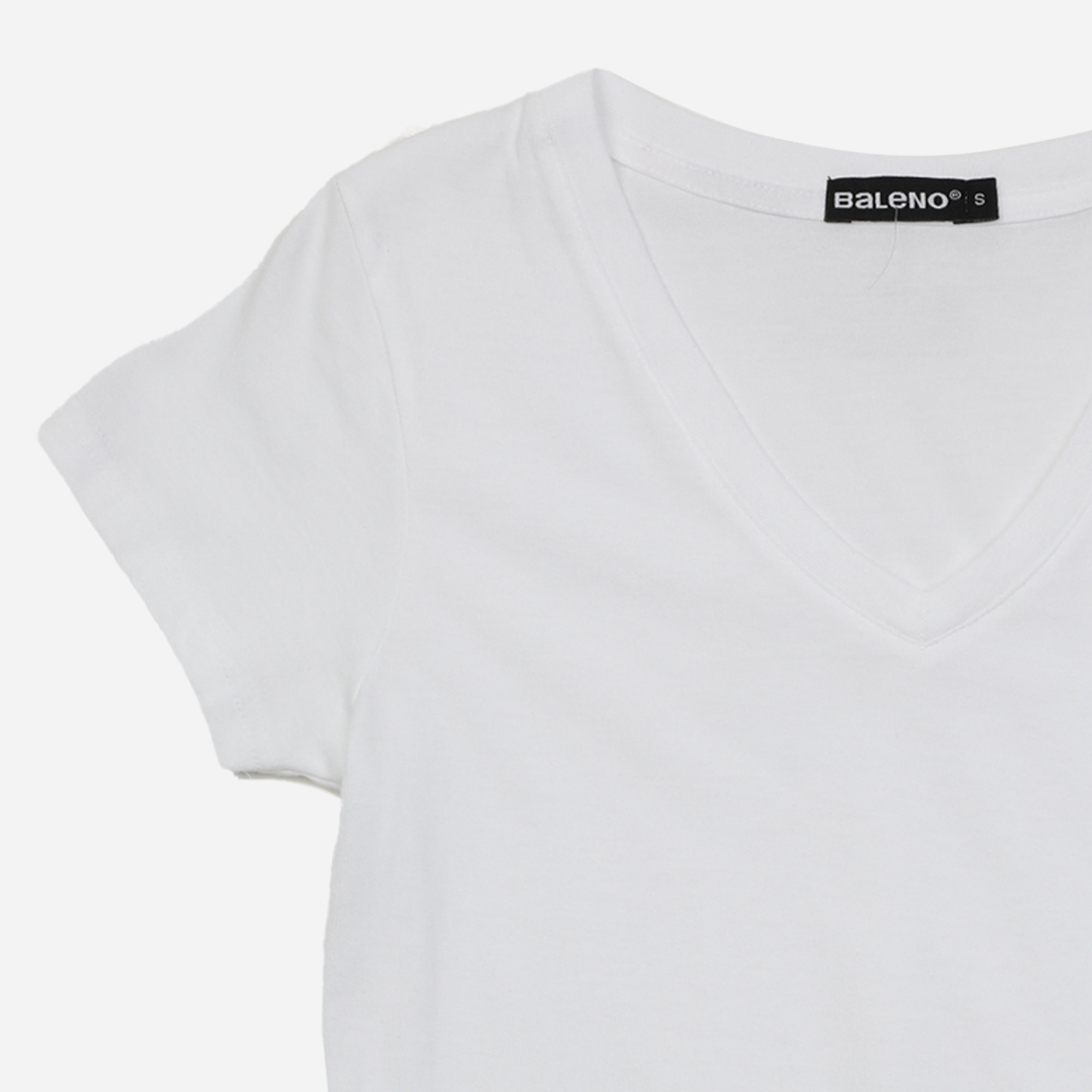 basic white v neck tee