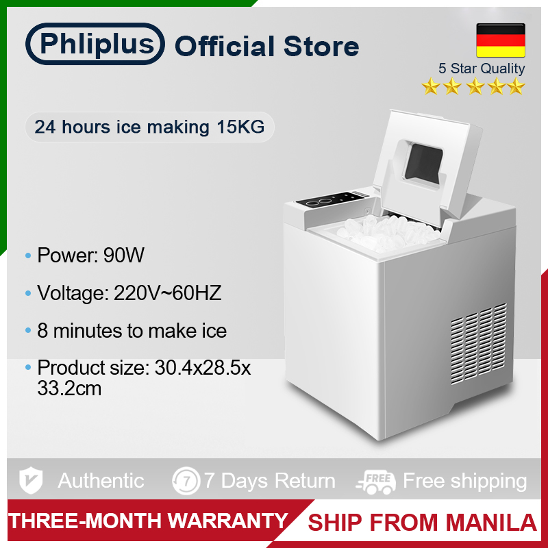 [COD] Phliplus BIG 75KG/24H commercial ice maker machine ice cube maker