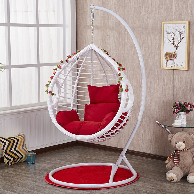 Double Hanging Basket Rattan Chair Glider Rocking Chair Hammock Indoor