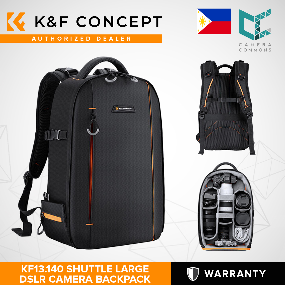 K&F Concept Shuttle Beta Series Black Professional DSLR Camera Bag