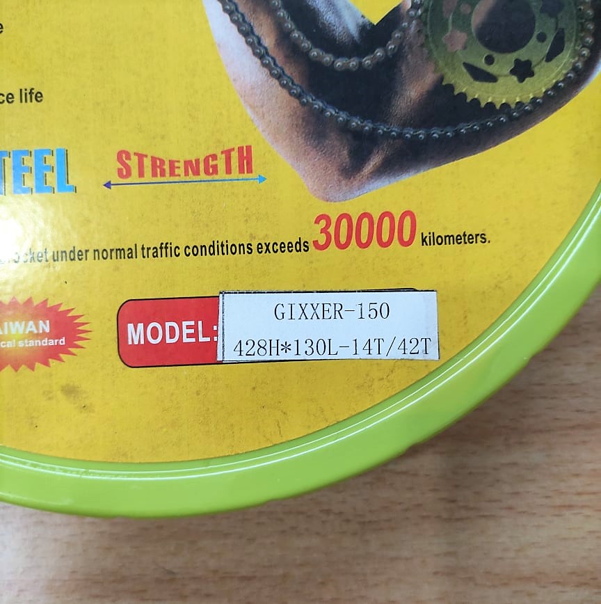 Suzuki gixxer cheap chain sprocket life