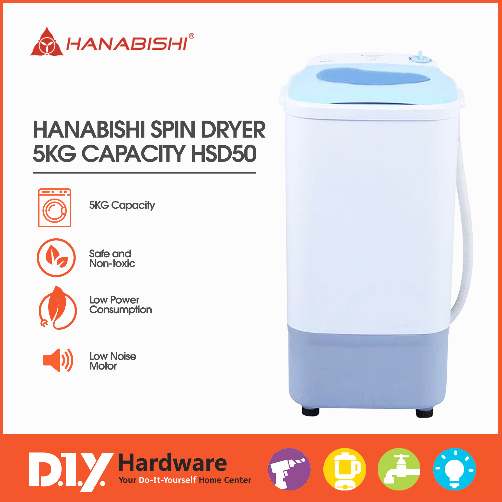 Hanabishi Spin Dryer 50KG HSD50 Lazada PH