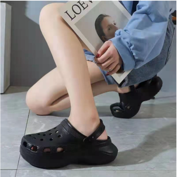 prepare internal tar Women Sandals Bae Clog Slippers Thick Bottom White Crocs For Women Wedge  Bae Clogs Color Pink Black Green Shoes | Lazada PH