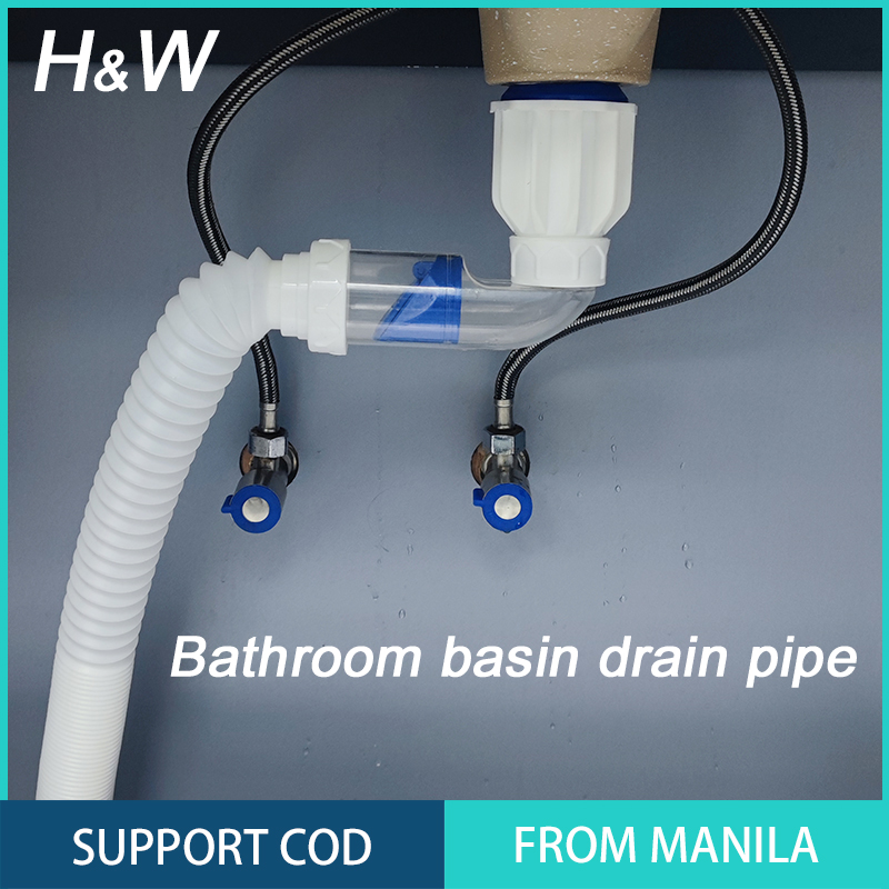 H&W Home Living Bathroom basin drain pipe Multi functional drainage