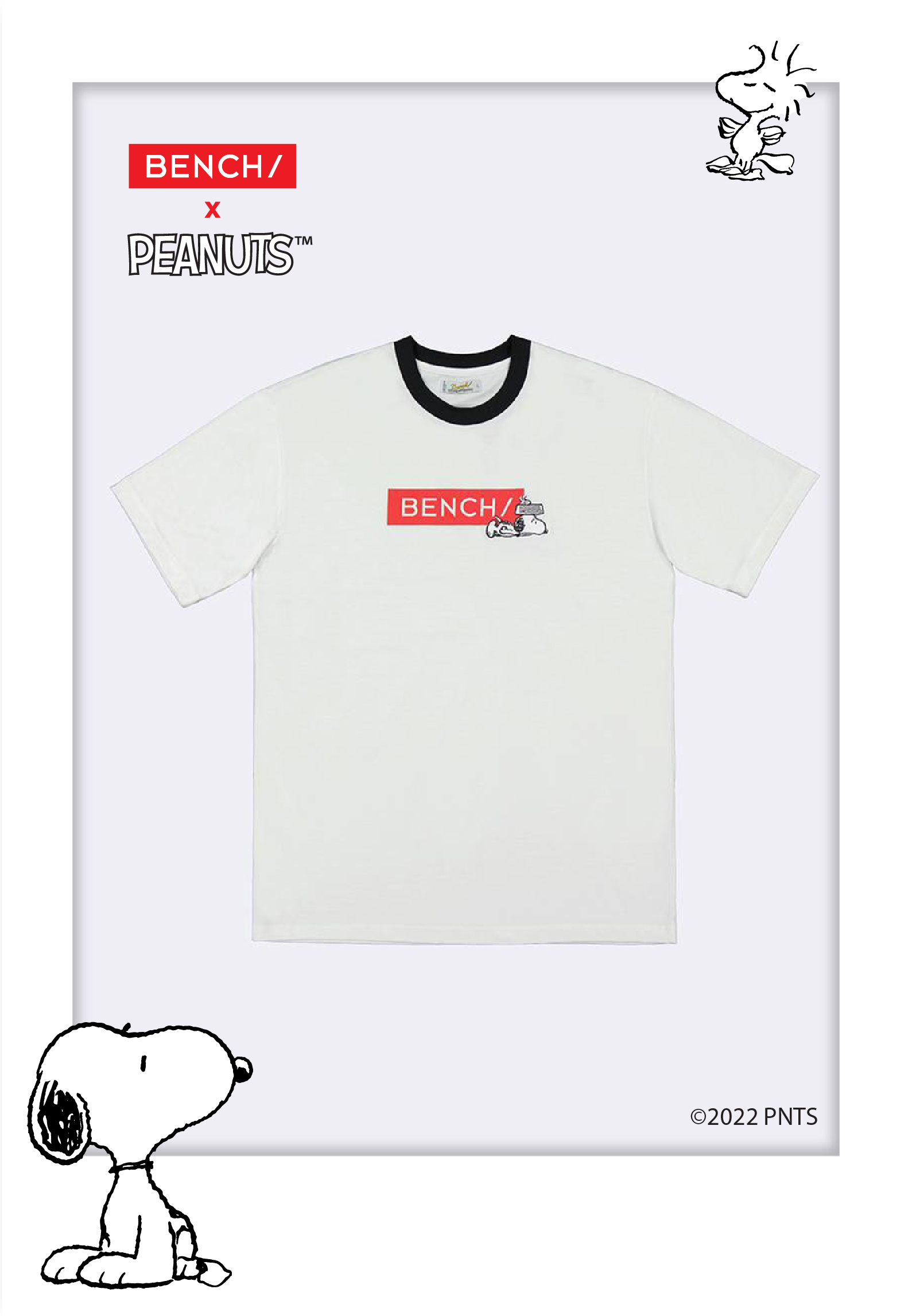 BENCH BOO0099 Bench x Peanuts Men's Logo Tee Lazada PH