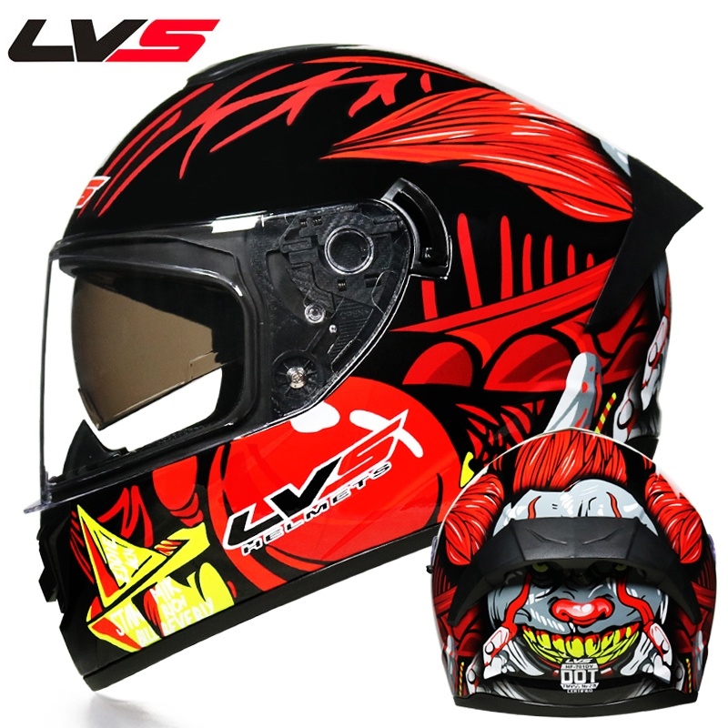 Lvs Dual Helmet Full Face Motorcycle For Red Venom Lazada PH