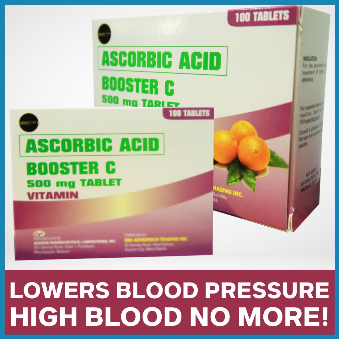 Ascorbic Acid Vitamin C 500 mg (Booster C) 100 Tablets per box with
