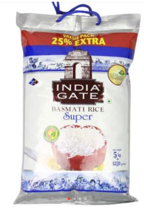 BASMATI INDIA GATE SUPER 5KG + 1250grams PREMIUM NONGMO Lazada PH
