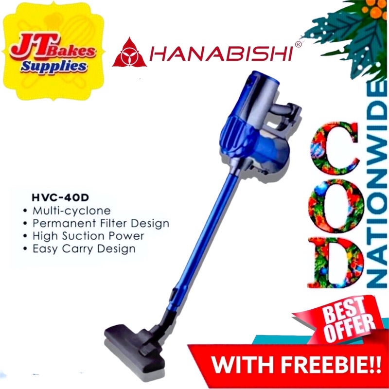 【Spot in Manila】HANABISHI Vacuum Cleaner HVC 40D with Freebie Lazada PH