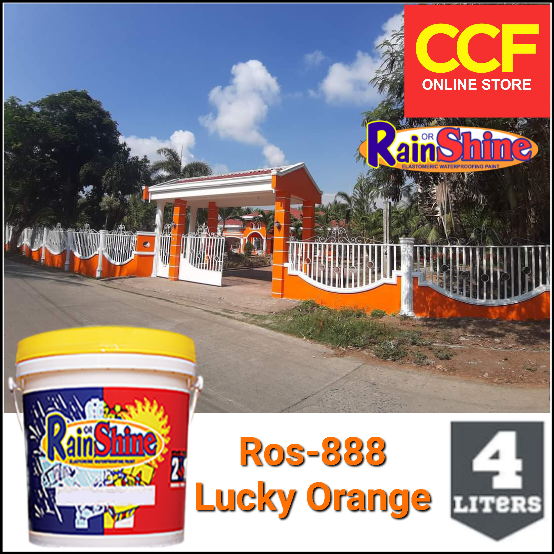 Rain or Shine Elastomeric House Latex Waterproofing Paint Lucky Orange