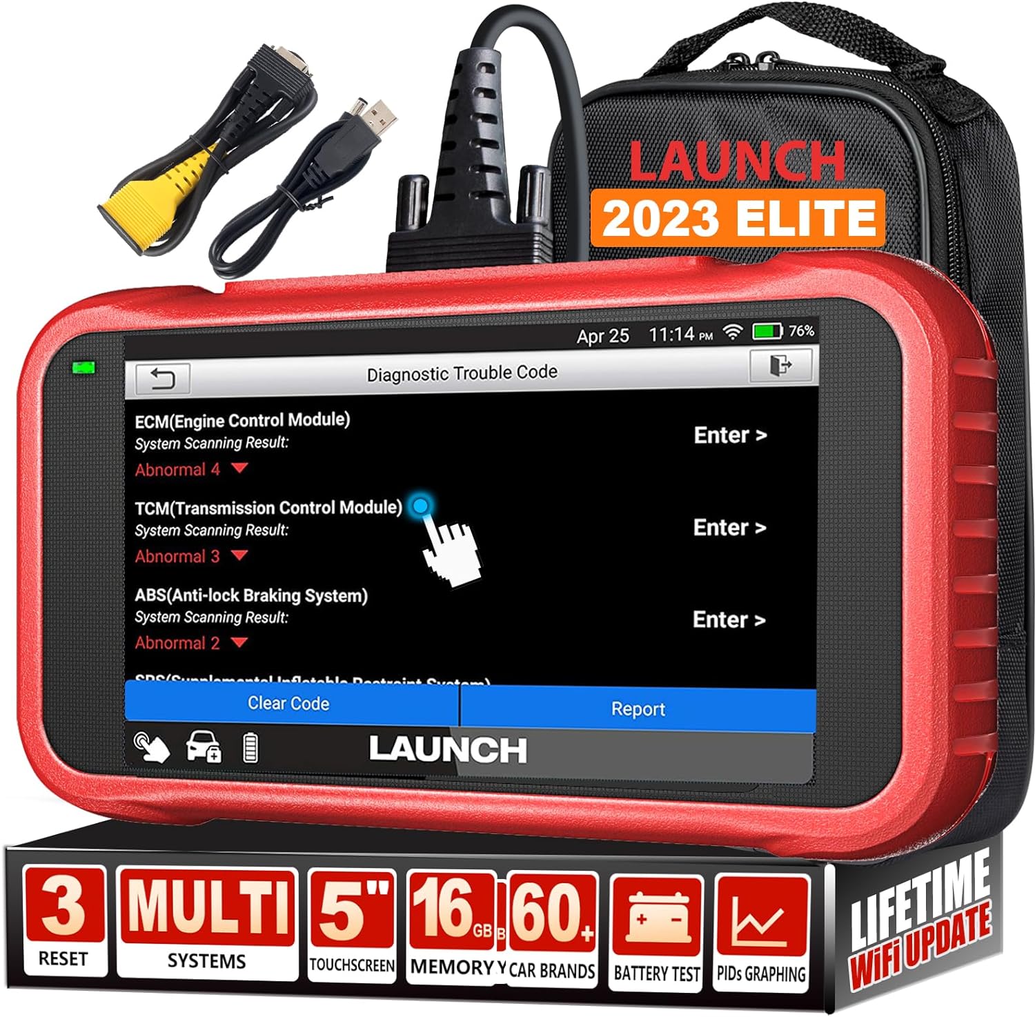  LAUNCH OBD2 Scanner- 2024 CRP123E Elite,ABS SRS Airbag TCM  Engine Code Reader,Oil Service/Throttle Body Relearn/SAS Reset/Battery  Test,Read&Reset Fault Code,AutoVIN,Free Lifetime Update Scan Tool :  Automotive