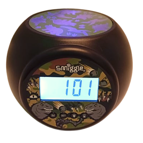 Smiggle Authentic Projector Galactic Clock Black Digital Alarm Clocks
