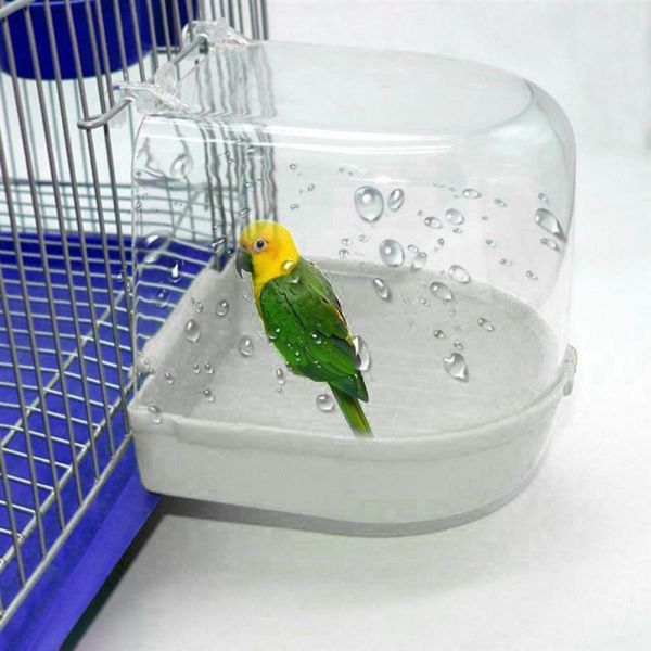 BEA BEATRICE Treo trên lồng Hộp nhựa Phụ kiện lồng Nguồn cung cấp cho chim Đối với Vòi tắm cho thú cưng Tắm chim Bồn tắm chim Vẹt tắm